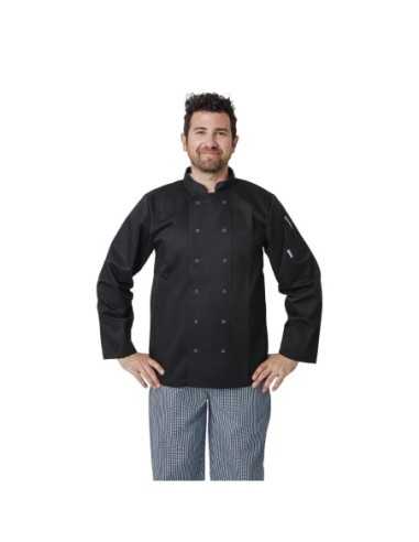 Veste de cuisine mixte Whites Vegas manches longues noire XS