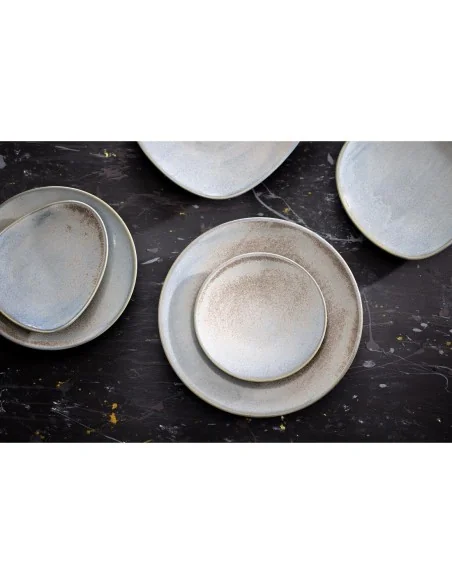 Assiettes plates Olympia Ember Blue 180mm (lot de 6)
