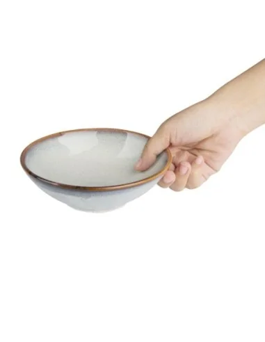 Bols évasés Olympia Drift gris uni 155 mm (Pack de 6)