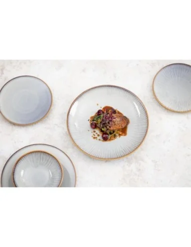 Bols évasés Olympia Drift gris uni 155 mm (Pack de 6)