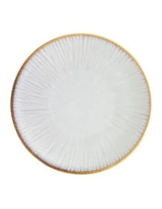 Assiettes plates Olympia Drift en relief gris 180mm (lot de 6)