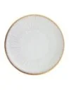 Assiettes plates Olympia Drift en relief gris 180mm (lot de 6)