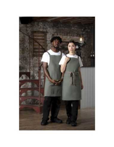 Tablier bavette en coton Southside kaki