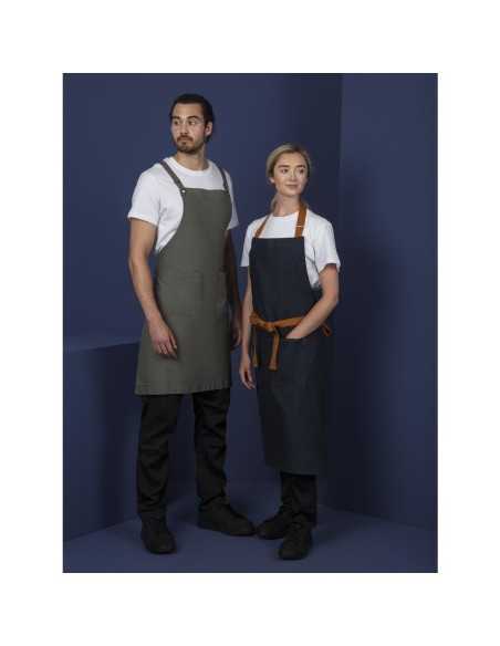 Tablier bavette en coton Southside kaki