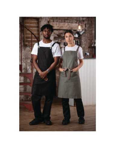 Tablier bavette en coton Southside kaki