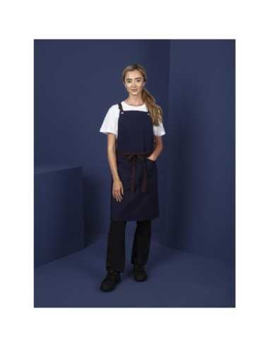 Tablier bavette en coton Southside bleu marine