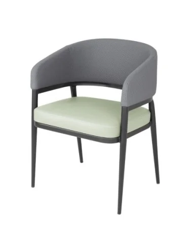 Fauteuils d'intérieur Bolero Meridian gris / pistache (lot de 2)