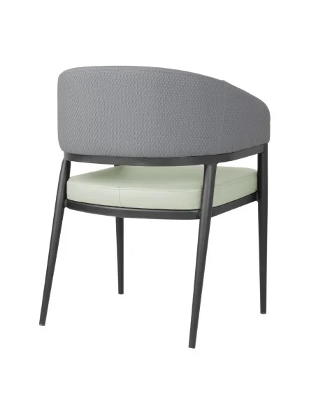 Fauteuils d'intérieur Bolero Meridian gris / pistache (lot de 2)