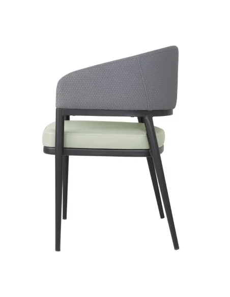 Fauteuils d'intérieur Bolero Meridian gris / pistache (lot de 2)