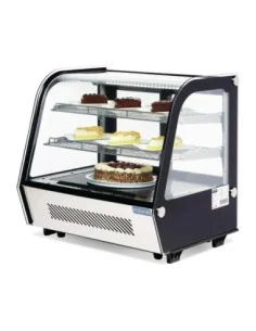 Vitrine de comptoir réfrigérée économe en énergie Polar Série G noire 120L 2