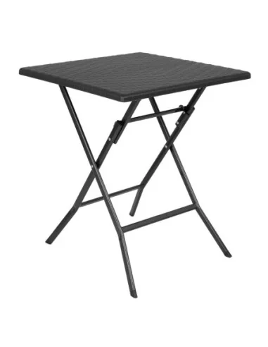 Table pliante carrée Bolero noire 620mm