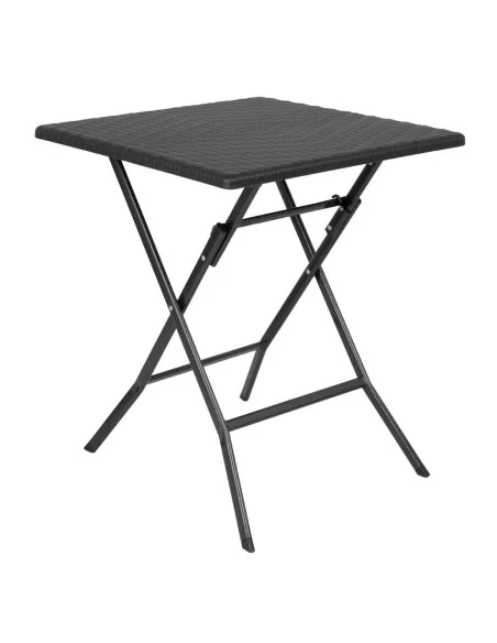 Table pliante carrée Bolero noire 620mm