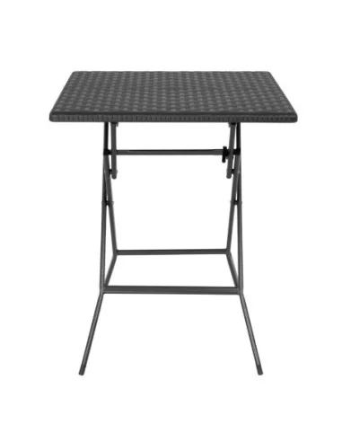 Table pliante carrée Bolero noire 620mm