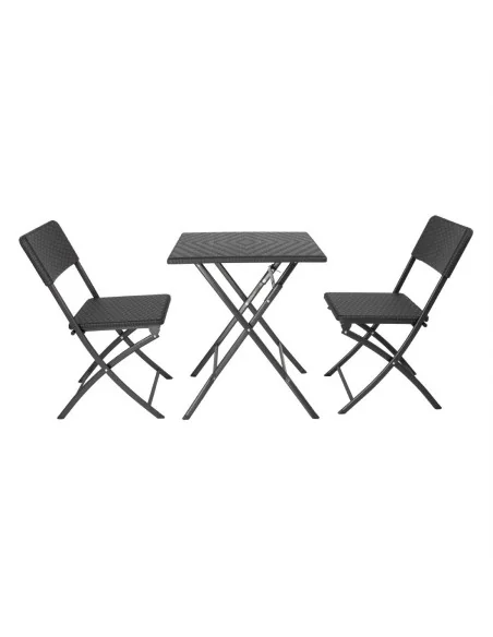 Table pliante carrée Bolero noire 620mm