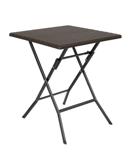 Table pliante carrée marron Bolero 620mm