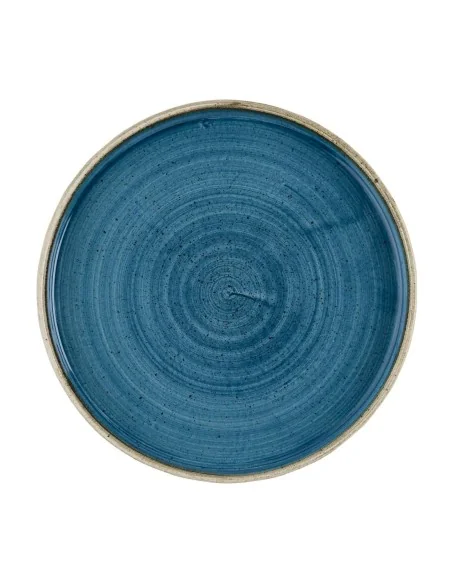 Assiettes avec rebord Churchill Stonecast Java Blue 210mm (Lot de 6)