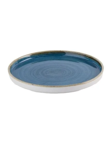 Assiettes avec rebord Churchill Stonecast Java Blue 210mm (Lot de 6)