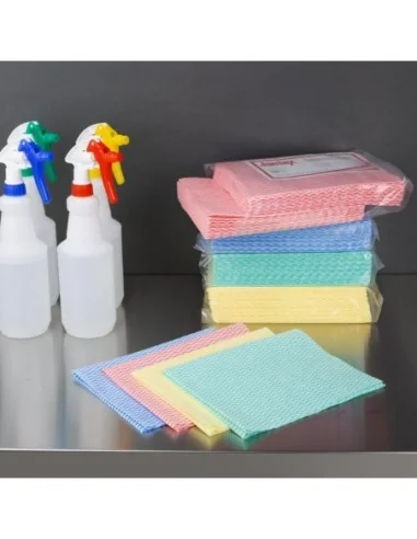 Chiffons non tissés très résistants Jantex verts (lot de 25)