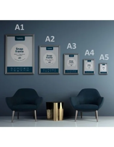 Cadre clipsable en aluminium Europel A2 25mm