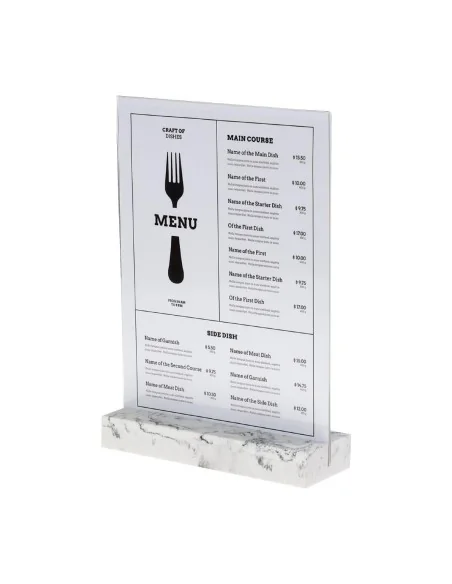 Présentoir de table Europel A4 polystone blanc