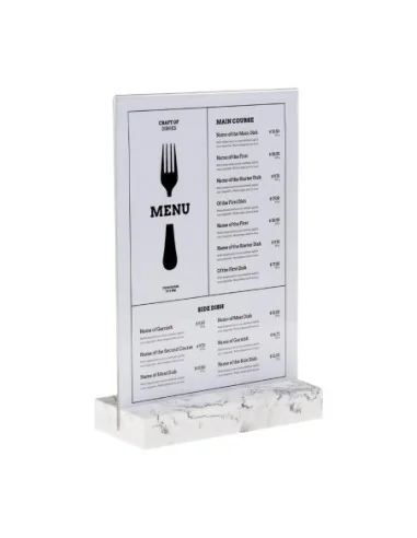 Présentoir de table Europel A4 polystone blanc