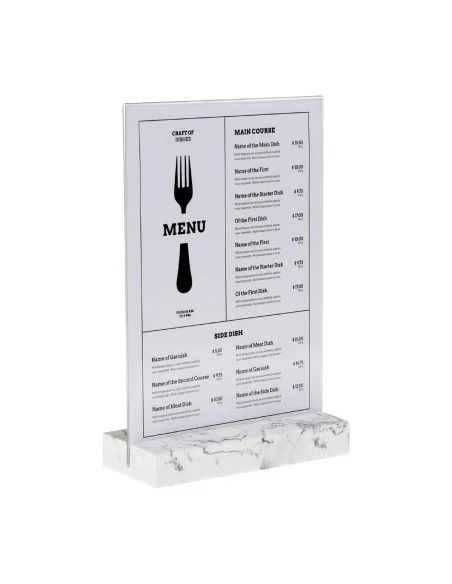 Présentoir de table Europel A4 polystone blanc