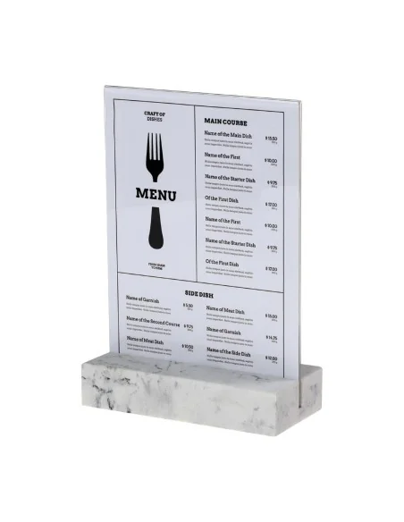 Présentoir de table Europel A5 polystone blanc