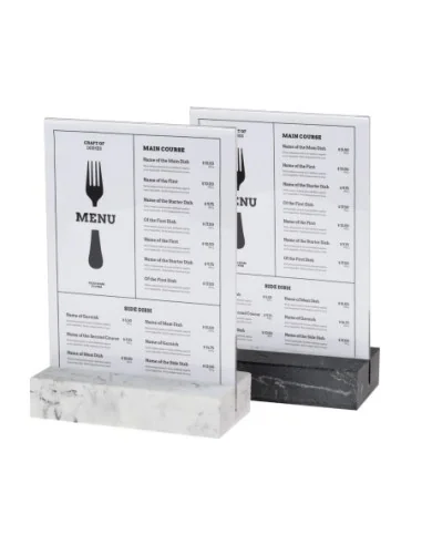 Présentoir de table Europel A5 polystone blanc