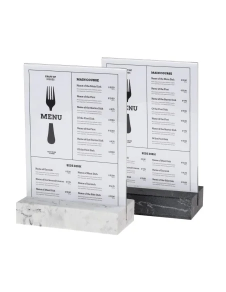 Présentoir de table Europel A5 polystone blanc