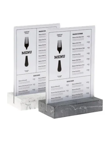 Présentoir de table Europel A5 polystone blanc