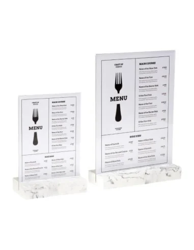 Présentoir de table Europel A5 polystone blanc