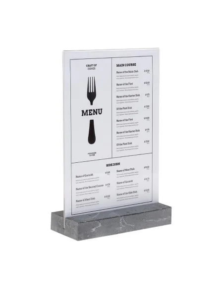 Présentoir de table Europel A4 polystone anthracite