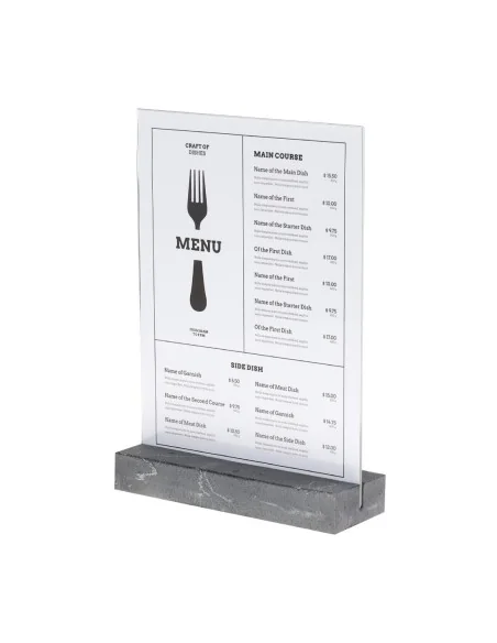 Présentoir de table Europel A4 polystone anthracite