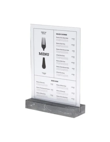Présentoir de table Europel A4 polystone anthracite