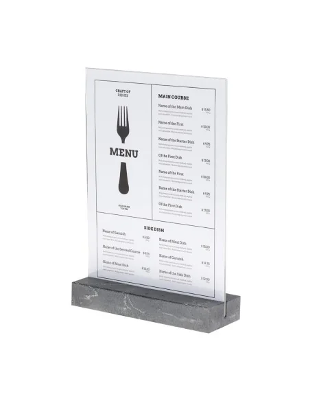 Présentoir de table Europel A4 polystone anthracite