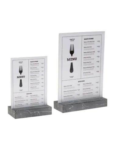 Présentoir de table Europel A4 polystone anthracite