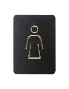 Plaque signalétique noire Europel femme 
