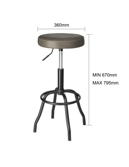 Tabouret de bar en PU Bolero Brooklyn mocha