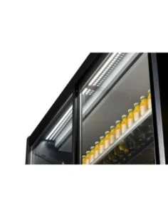 Vitrine libre-service réfrigérée Zoin Cervinho noire avec portes battantes 1200mm 2