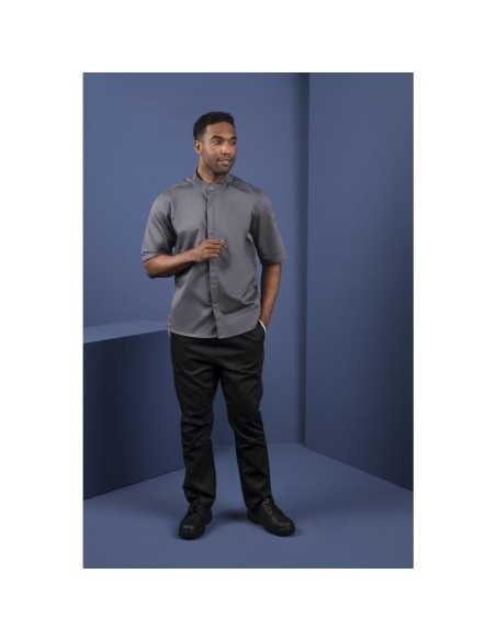 Veste col officier Southside gris anthracite - Taille S