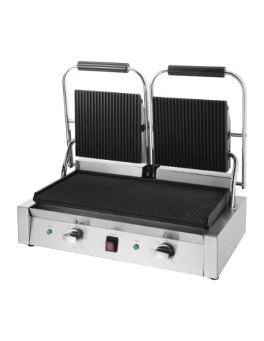 Gril de contact double Bistro Buffalo rainuré/rainuré