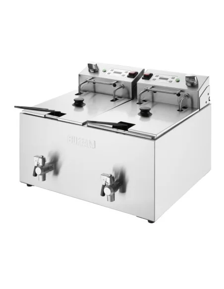 Friteuse électrique double avec minuterie Buffalo 2x8L