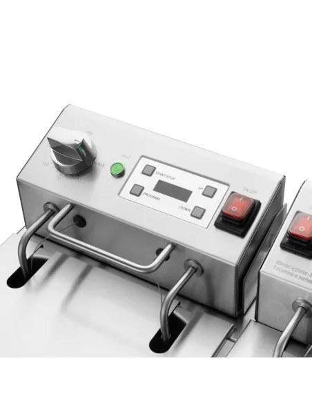 Friteuse électrique double avec minuterie Buffalo 2x8L