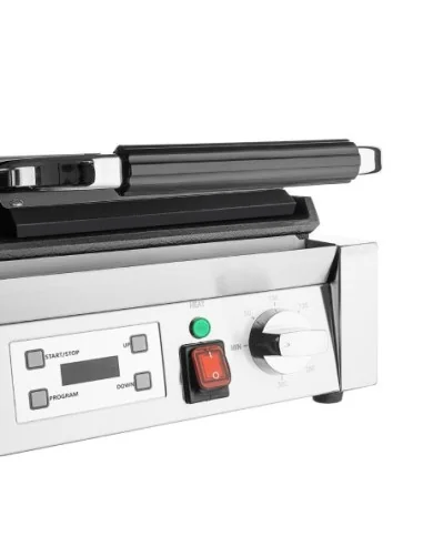 Gril de contact double Buffalo plaques plates et rainurées