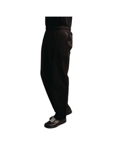 Pantalon de cuisine mixte traité au Teflon Easyfit noir M