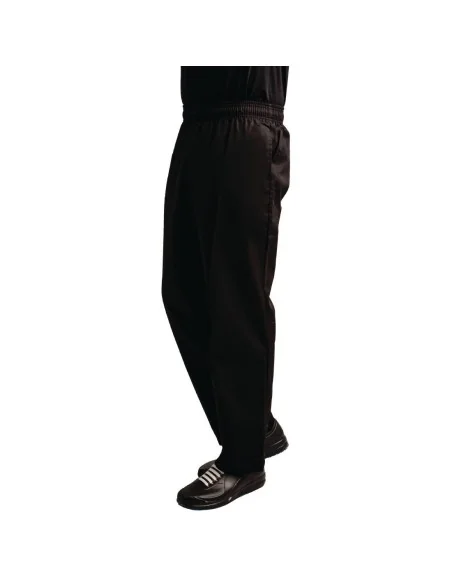 Pantalon de cuisine mixte traité au Teflon Easyfit noir M