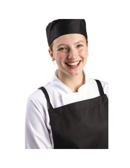 Calot de cuisine en polycoton Whites noir M