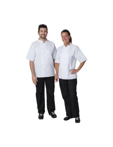 Veste de cuisine mixte Whites Vegas manches courtes blanche L