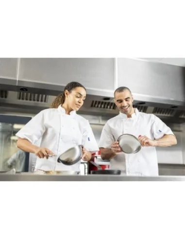 Veste de cuisine mixte Whites Vegas manches courtes blanche L