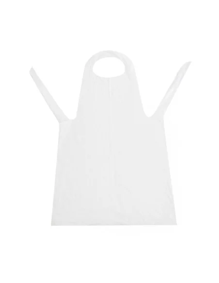 Tabliers jetables en polyéthylène blancs 14,5 microns (Lot de 100)